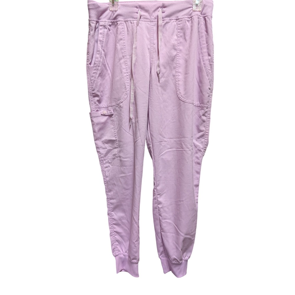 Med Couture Touch Jogger Scrub Pants Womens M Lavender Excellent Cargo Stretch